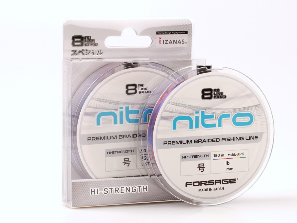 Шнур Forsage Nitro 8 Braid 150 m 5 Colors # 1.5