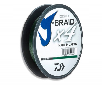 Шнур Daiwa J-Braid X4 Dark Green 0.10мм  135м