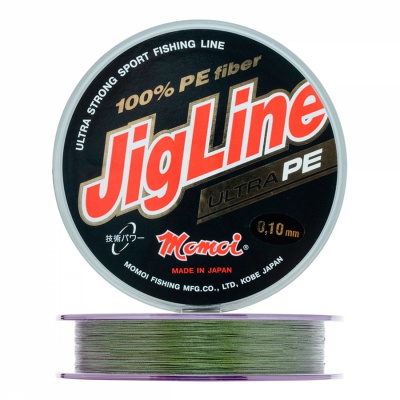 Шнур JigLine Ultra PE 0,16 мм, 12,0 кг, 100 м, хаки