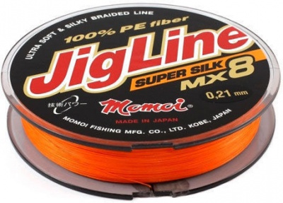 Шнур JigLine Super Silk 0,27мм, 23кг, 100м, оранжевый
