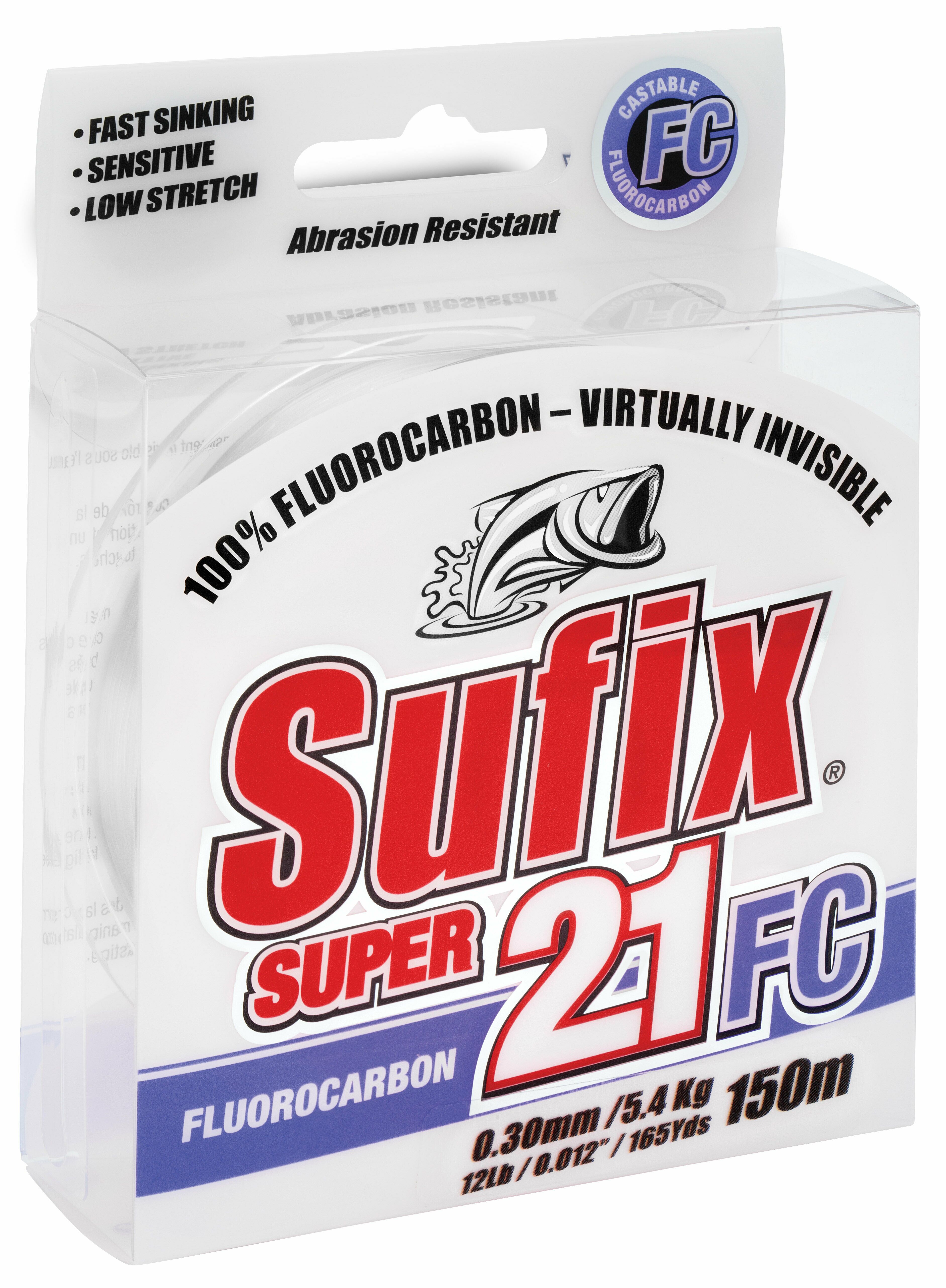 Леска SUFIX Super 21 Fluorocarbon прозрачная 30 м 0,28 мм 6,5 кг