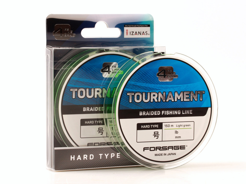 Шнур Forsage Tournament 4 Braid Hard Type 150 m Light Green # 1.5
