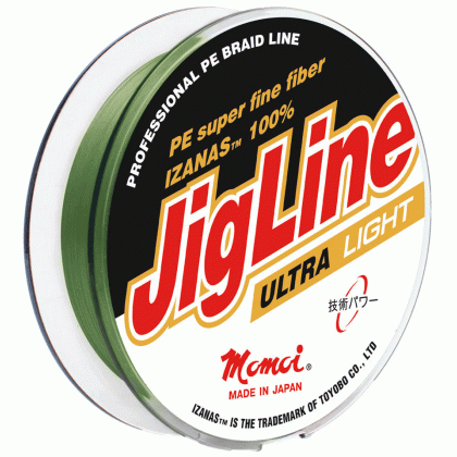 Шнур JigLine Ultra Light 0,03мм, 1,6кг, 100м, хаки