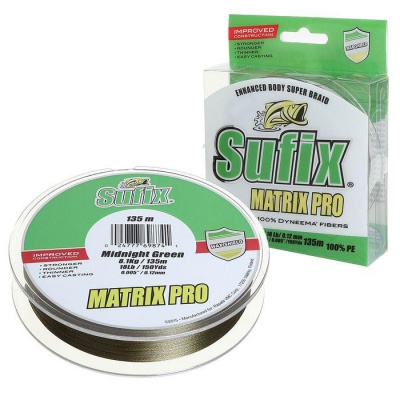 Леска плетеная Sufix Matrix Pro зел. 135м 0,1мм